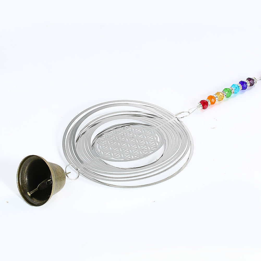 Wholesale 3D Rotating Bell Stainless Steel Wind Chimes